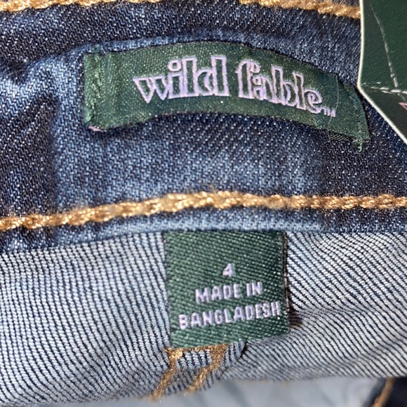 Wild Fable Blue Highest Rise Distressed Raw Hem Skinny Jeans NWT - Picture 11 of 14